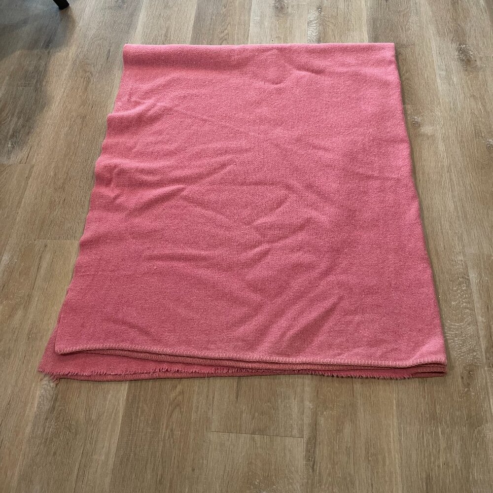 Vintage Pink Wool Blanket